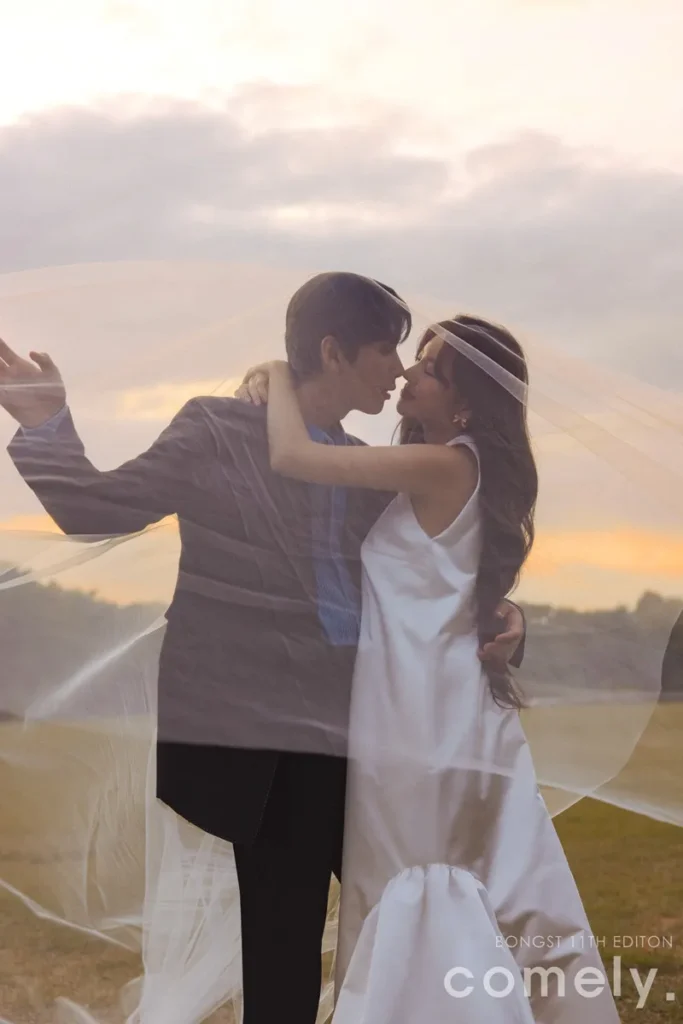 かっこいいウェディングフォト_ベールショット2