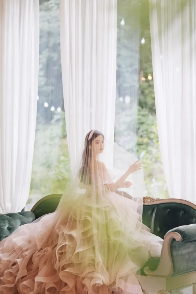 かっこいいウェディングフォト_ベールショット1