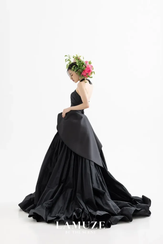 黒ドレス・ブラックドレス_Aライン2