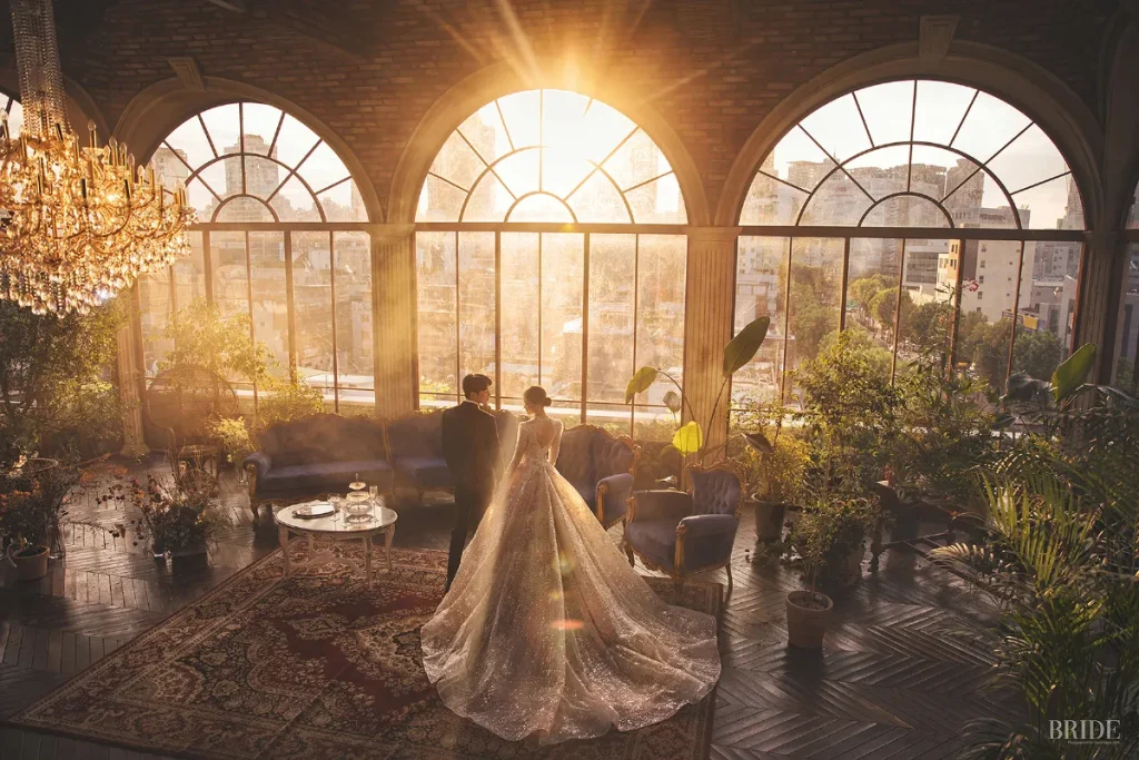 韓国ウェディングフォト完全ガイド_背景重視のスタジオ①