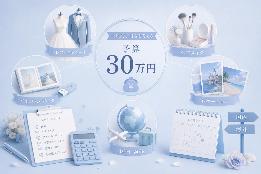 前撮りで30万円は高い?一般的な費用相場をチェック